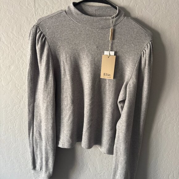 NWT Dark Gray Mock Neck Soft Knit Sweater – Size S or M - Picture 1 of 2